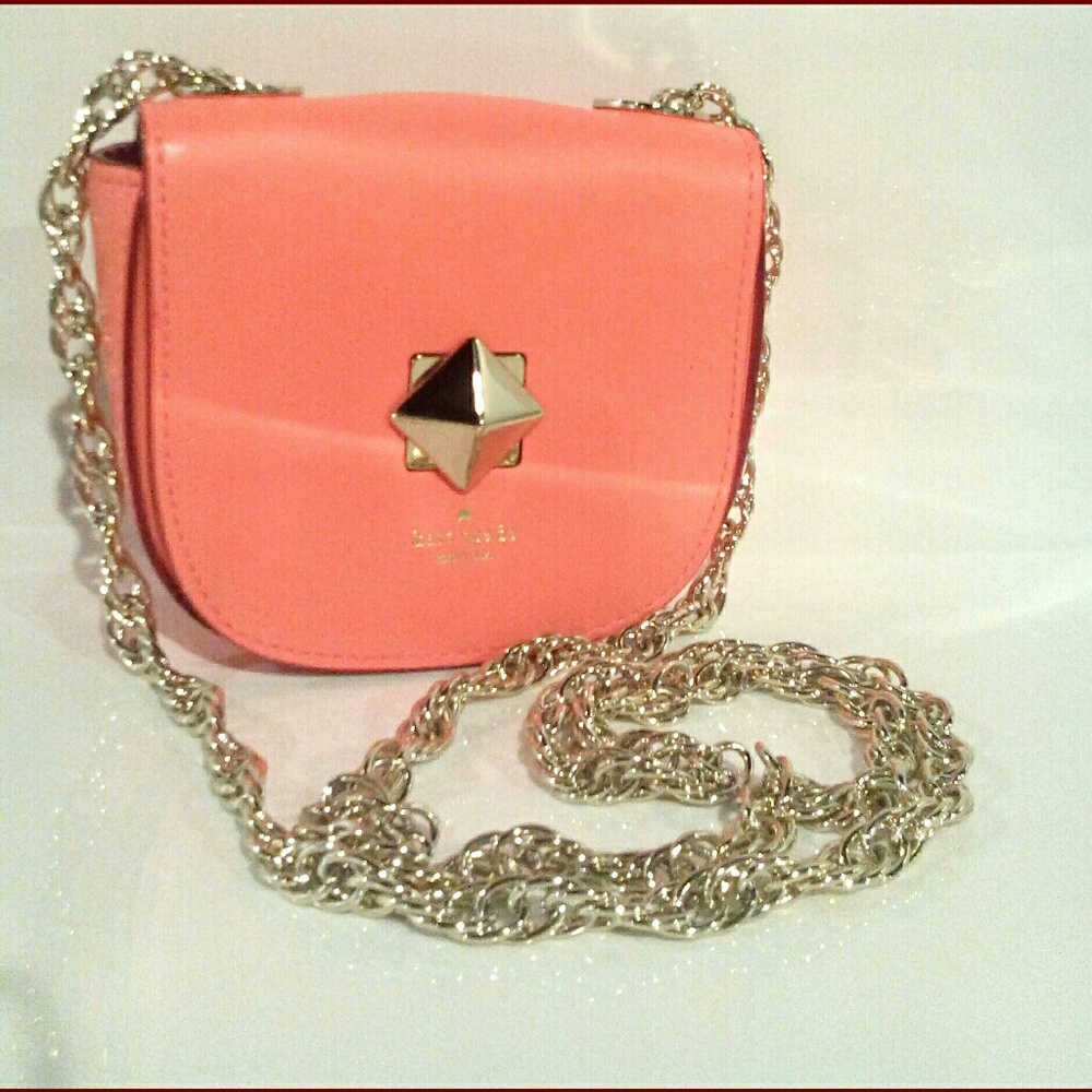 🍑Kate Spade Peachy Keen Pastelcore Crossbody Gold Lock Mini Bag Purse🍑 - Picture 16 of 16